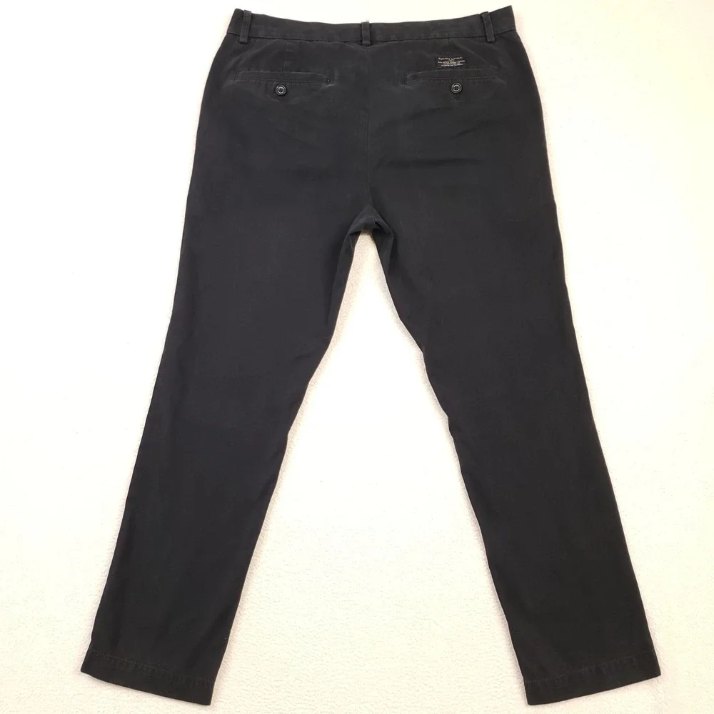 Banana Republic Aiden Chino Men 32x30 Black Cotton Slim Fit Straight Leg Pants